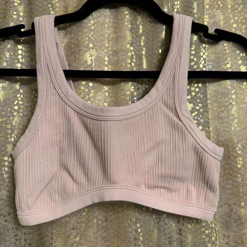 PINK The Wave Soft Seamless Unlined Sports Bra Light Pink XL